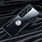 Funda Bumper Silicona Transparente Espejo 360 Grados con Magnetico Anillo de dedo Soporte para Xiaomi Mi 10 Ultra Negro