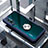 Funda Bumper Silicona Transparente Espejo 360 Grados con Magnetico Anillo de dedo Soporte para Xiaomi Mi Note 10 Pro Azul