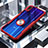 Funda Bumper Silicona Transparente Espejo 360 Grados con Magnetico Anillo de dedo Soporte para Xiaomi Redmi Note 7 Pro Rojo