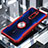 Funda Bumper Silicona Transparente Espejo 360 Grados con Magnetico Anillo de dedo Soporte T01 para Xiaomi Redmi K20 Rojo