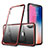 Funda Bumper Silicona Transparente Espejo 360 Grados para Apple iPhone Xs Max Rojo y Negro