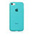 Funda Bumper Silicona Transparente Mate para Apple iPhone 5C Azul Cielo