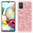 Funda Bumper Silicona y Plastico Carcasa Frontal y Trasera 360 Grados Bling-Bling JX1 para Samsung Galaxy A71 5G Oro Rosa