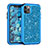 Funda Bumper Silicona y Plastico Carcasa Frontal y Trasera 360 Grados Bling-Bling para Apple iPhone 11 Pro Azul