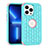 Funda Bumper Silicona y Plastico Carcasa Frontal y Trasera 360 Grados Bling-Bling para Apple iPhone 13 Pro Azul