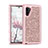 Funda Bumper Silicona y Plastico Carcasa Frontal y Trasera 360 Grados Bling-Bling para Samsung Galaxy Note 10 5G Oro Rosa
