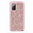 Funda Bumper Silicona y Plastico Carcasa Frontal y Trasera 360 Grados Bling-Bling para Samsung Galaxy Note 20 5G Oro Rosa