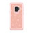 Funda Bumper Silicona y Plastico Carcasa Frontal y Trasera 360 Grados Bling-Bling para Samsung Galaxy S9 Oro Rosa