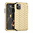 Funda Bumper Silicona y Plastico Carcasa Frontal y Trasera 360 Grados Bling-Bling U01 para Apple iPhone 11 Pro Oro y Negro