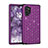 Funda Bumper Silicona y Plastico Carcasa Frontal y Trasera 360 Grados Bling-Bling U01 para Samsung Galaxy Note 10 Plus 5G Morado