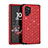 Funda Bumper Silicona y Plastico Carcasa Frontal y Trasera 360 Grados Bling-Bling U01 para Samsung Galaxy Note 10 Plus 5G Rojo