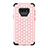 Funda Bumper Silicona y Plastico Carcasa Frontal y Trasera 360 Grados Bling-Bling U01 para Samsung Galaxy Note 9 Rosa