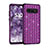 Funda Bumper Silicona y Plastico Carcasa Frontal y Trasera 360 Grados Bling-Bling U01 para Samsung Galaxy S10 5G Morado