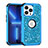 Funda Bumper Silicona y Plastico Carcasa Frontal y Trasera 360 Grados Bling-Bling YJ1 para Apple iPhone 13 Pro Max Azul