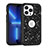 Funda Bumper Silicona y Plastico Carcasa Frontal y Trasera 360 Grados Bling-Bling YJ1 para Apple iPhone 13 Pro Max Negro