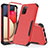 Funda Bumper Silicona y Plastico Carcasa Frontal y Trasera 360 Grados MQ1 para Samsung Galaxy A02s Rojo