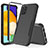 Funda Bumper Silicona y Plastico Carcasa Frontal y Trasera 360 Grados MQ1 para Samsung Galaxy A52s 5G Negro