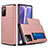Funda Bumper Silicona y Plastico Carcasa Frontal y Trasera 360 Grados N01 para Samsung Galaxy Note 20 5G Oro Rosa