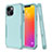 Funda Bumper Silicona y Plastico Carcasa Frontal y Trasera 360 Grados para Apple iPhone 13 Mini Verde