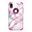 Funda Bumper Silicona y Plastico Carcasa Frontal y Trasera 360 Grados para Apple iPhone XR Rosa Roja