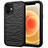 Funda Bumper Silicona y Plastico Carcasa Frontal y Trasera 360 Grados R01 para Apple iPhone 12 Mini Negro