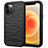 Funda Bumper Silicona y Plastico Carcasa Frontal y Trasera 360 Grados R01 para Apple iPhone 12 Pro Negro