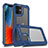 Funda Bumper Silicona y Plastico Carcasa Frontal y Trasera 360 Grados R02 para Apple iPhone 12 Mini Azul