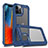 Funda Bumper Silicona y Plastico Carcasa Frontal y Trasera 360 Grados R02 para Apple iPhone 12 Pro Max Azul