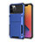 Funda Bumper Silicona y Plastico Carcasa Frontal y Trasera 360 Grados R03 para Apple iPhone 12 Pro Azul