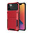 Funda Bumper Silicona y Plastico Carcasa Frontal y Trasera 360 Grados R03 para Apple iPhone 12 Pro Max Rojo