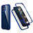 Funda Bumper Silicona y Plastico Carcasa Frontal y Trasera 360 Grados R05 para Apple iPhone 12 Azul
