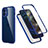 Funda Bumper Silicona y Plastico Carcasa Frontal y Trasera 360 Grados R05 para Apple iPhone 12 Mini Azul