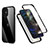 Funda Bumper Silicona y Plastico Carcasa Frontal y Trasera 360 Grados R05 para Apple iPhone 12 Mini Negro