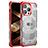 Funda Bumper Silicona y Plastico Carcasa Frontal y Trasera 360 Grados U02 para Apple iPhone 14 Pro Rojo