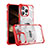 Funda Bumper Silicona y Plastico Carcasa Frontal y Trasera 360 Grados U03 para Apple iPhone 14 Pro Max Rojo