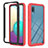 Funda Bumper Silicona y Plastico Carcasa Frontal y Trasera 360 Grados U03 para Samsung Galaxy M02 Rojo