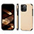 Funda Bumper Silicona y Plastico Carcasa Frontal y Trasera 360 Grados U04 para Apple iPhone 14 Pro Oro