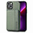 Funda Bumper Silicona y Plastico Carcasa Frontal y Trasera 360 Grados U05 para Apple iPhone 13 Mini Verde