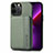 Funda Bumper Silicona y Plastico Carcasa Frontal y Trasera 360 Grados U05 para Apple iPhone 13 Pro Max Verde