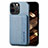 Funda Bumper Silicona y Plastico Carcasa Frontal y Trasera 360 Grados U05 para Apple iPhone 14 Pro Azul