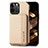 Funda Bumper Silicona y Plastico Carcasa Frontal y Trasera 360 Grados U05 para Apple iPhone 14 Pro Oro