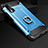 Funda Bumper Silicona y Plastico Mate Carcasa con Anillo de dedo Soporte H01 para Huawei Nova 6 5G Azul Cielo