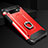 Funda Bumper Silicona y Plastico Mate Carcasa con Anillo de dedo Soporte H01 para Samsung Galaxy S10 5G Rojo