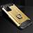 Funda Bumper Silicona y Plastico Mate Carcasa con Anillo de dedo Soporte N01 para Samsung Galaxy Note 20 Ultra 5G Oro