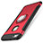 Funda Bumper Silicona y Plastico Mate Carcasa con Anillo de dedo Soporte para Huawei P10 Lite Rojo