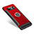 Funda Bumper Silicona y Plastico Mate Carcasa con Anillo de dedo Soporte para Samsung Galaxy Note 8 Rojo