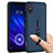 Funda Bumper Silicona y Plastico Mate Carcasa con Anillo de dedo Soporte para Xiaomi Mi 8 Pro Global Version Azul