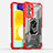 Funda Bumper Silicona y Plastico Mate Carcasa con Magnetico Anillo de dedo Soporte J01S para Samsung Galaxy A52s 5G Rojo
