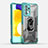 Funda Bumper Silicona y Plastico Mate Carcasa con Magnetico Anillo de dedo Soporte J01S para Samsung Galaxy A52s 5G Verde