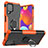 Funda Bumper Silicona y Plastico Mate Carcasa con Magnetico Anillo de dedo Soporte J01X para Samsung Galaxy F62 5G Naranja